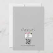 Invitation Little Boo Baby shower Halloween Ghost QR Code (Dos)