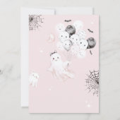 Invitation Little Boo Cute Ghost Halloween Fille 1er annivers (Dos)