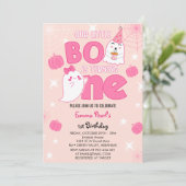 Invitation Little Boo devient un Halloween premier anniversai (Debout devant)
