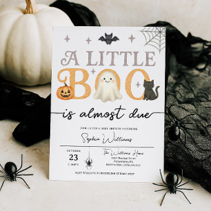 Invitation Little Boo est presque à terme Baby Shower Hallowe