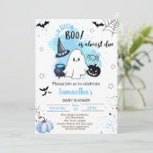 Invitation Little Boo est presque dû Baby shower (Debout devant)