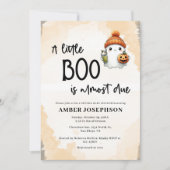Invitation Little Boo est presque dû Baby shower d'Halloween (Devant)