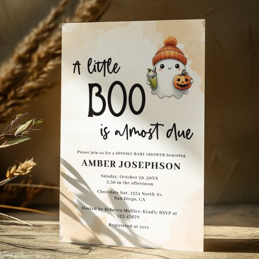 Invitation Little Boo est presque dû Baby shower d'Halloween