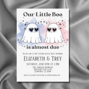 Invitation Little Boo est presque due Halloween Genre Revela