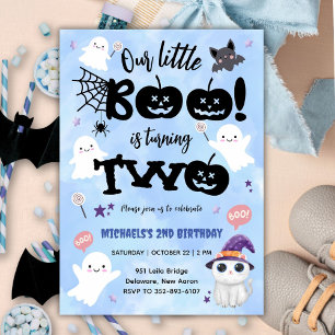 Invitation Little Boo Fait Son DEUX Anniversaire Halloween