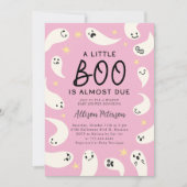 Invitation Little Boo Ghost Stars Girl Baby shower (Devant)