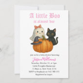Invitation Little Boo Is Almost Due Halloween Baby Shower (Devant)