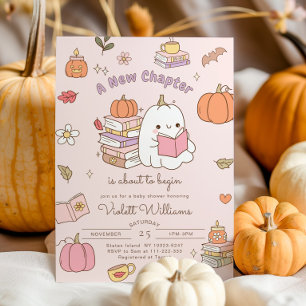 Invitation Little Boo Nouveau chapitre Baby shower d'automne 