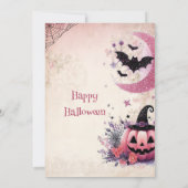 Invitation Little Boo Pink Jack Halloween Ghost 1er Anniversa (Dos)