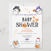 Invitation Little Boo Presque due jolie Baby shower Halloween (Devant)