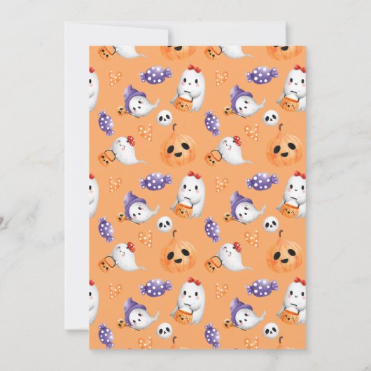 Invitation Little Boo Presque due jolie Baby shower Halloween (Dos)