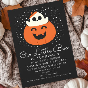 Invitation Little Boom Ghost Halloween Enfants mignonette Ann
