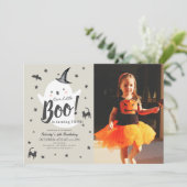 Invitation Little Boom Ghost Halloween Photo Anniversaire (Debout devant)
