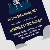 Invitation Little botte mignonne squelette Halloween 1er anni