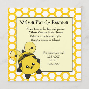 Invitation Little Bumble Bee Cutie
