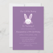 Invitation Little Bunny 1er anniversaire (Devant)