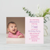 Invitation Little Bunny 1er anniversaire (Debout devant)