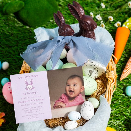 Invitation Little Bunny 1er anniversaire