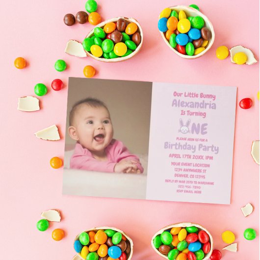 Invitation Little Bunny 1er anniversaire