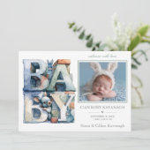 Invitation Little Bunny Blocks | Bienvenue (Debout devant)