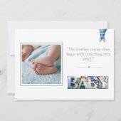 Invitation Little Bunny Blocks | Bienvenue (Dos)