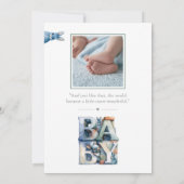 Invitation Little Bunny Blocks | Bienvenue (Dos)