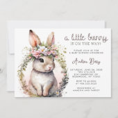 Invitation Little Bunny est sur le Baby shower Way (Devant)