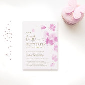 Invitation Little Butterfly Pink Budget 1er anniversaire