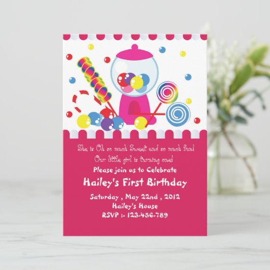 Invitation Little Candy Shop (Debout devant)