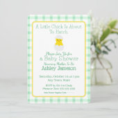 Invitation Little Chick About To Hatch Baby Shower (Debout devant)