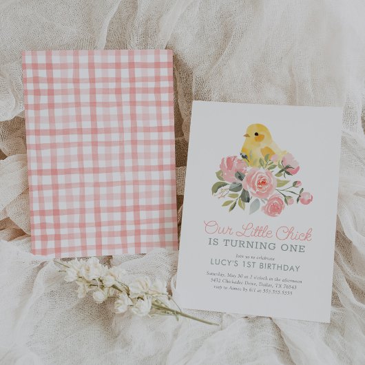 Invitation Little Chick Spring 1er Anniversaire
