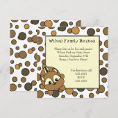 Invitation Little Chipmunk Cutie (Devant / Derrière)