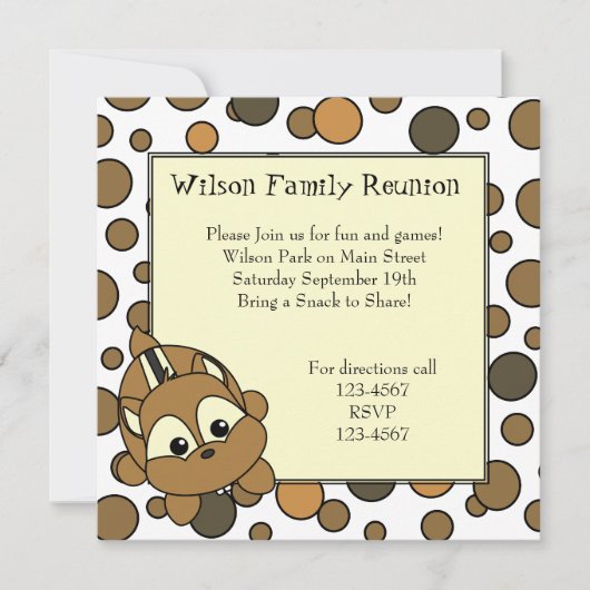 Invitation Little Chipmunk Cutie (Devant)