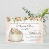 Invitation Little Citrouille 1er anniversaire (Debout devant)