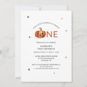 Invitation Little Citrouille 1er anniversaire (Devant)