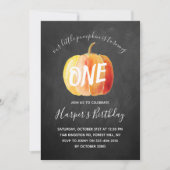 Invitation Little Citrouille Chalkboard 1er anniversaire (Devant)