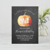 Invitation Little Citrouille Chalkboard 1er anniversaire (Debout devant)