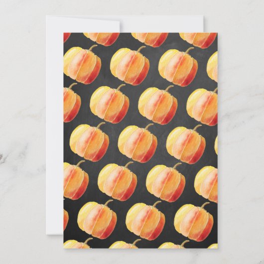 Invitation Little Citrouille Chalkboard 1er anniversaire (Dos)