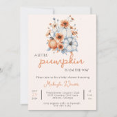 Invitation Little Citrouille est sur le chemin Editable Baby (Devant)