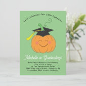 Invitation Little Citrouille Fall Élémentaire Graduation Part (Debout devant)