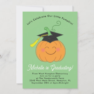 Invitation Little Citrouille Fall Élémentaire Graduation Part