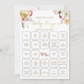 Invitation Little Citrouille Fall Trouvez L'Invité Baby Bingo (Devant)