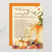 Invitation Little citrouille Qui connaît maman meilleur jeu (Devant / Derrière)