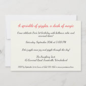 Invitation Little Clown 1er Anniversaire (Dos)