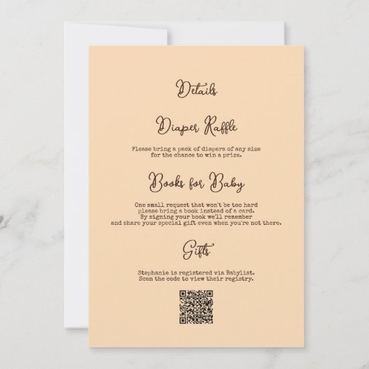 Invitation Little Coffee Bean QR code all in one Baby Shower (Dos)