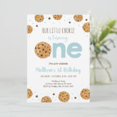 Invitation Little Cookie Boy Premier anniversaire (Debout devant)