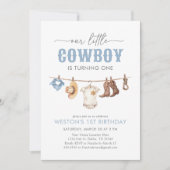 Invitation Little Cowboy 1er anniversaire (Devant)