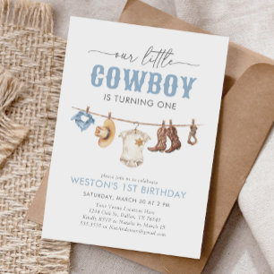 Invitation Little Cowboy 1er anniversaire