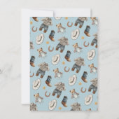 Invitation Little Cowboy Clothesline Baby Predictions Jeu (Dos)