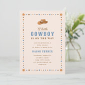 Invitation Little Cowboy sur le chemin Baby shower occidental (Debout devant)